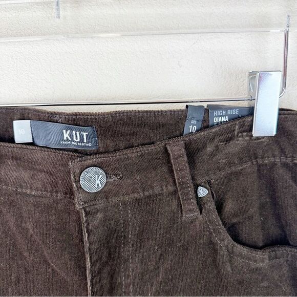 Kut From Kloth Brown Corduroy Skinny Pants Size 10 New - Picture 5 of 6